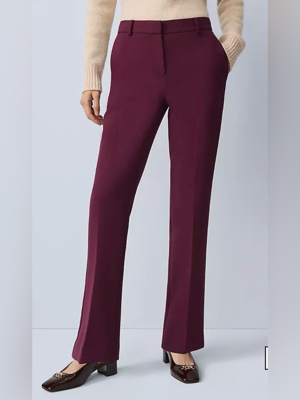 Ann Taylor The Sophia Pant Bright Cherry Red Tailored Dress Pants – Size 14